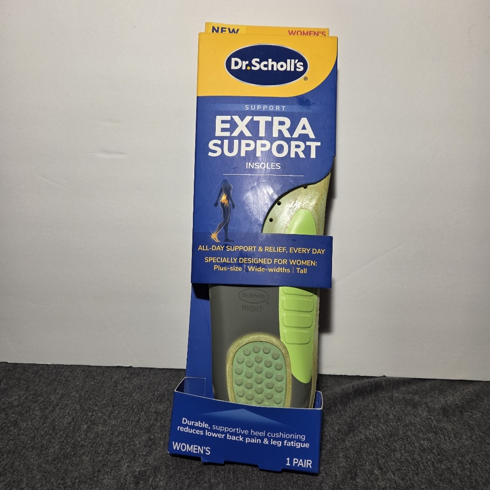Dr. Scholl's Women's Extra Support Insoles Shoe Size 6-11 Trim To Fit NIB